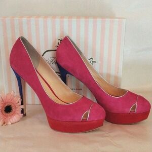 Footcandy Color Block Platform Heels